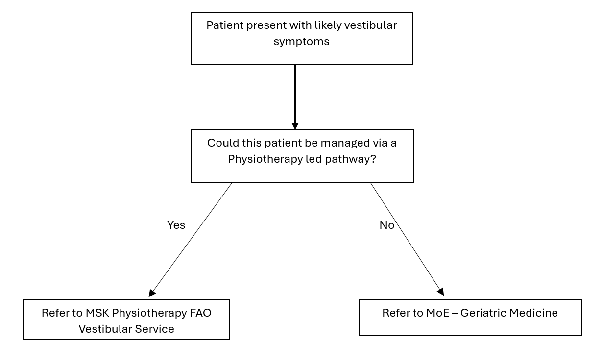 East Lothian Vestibular Pathway flowchart