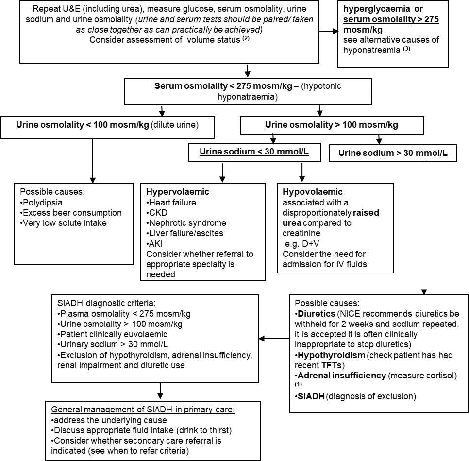 Hyponatremia flowchart